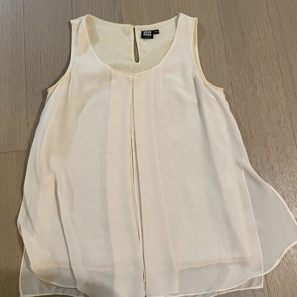 light pink chiffon top (multiple layers)